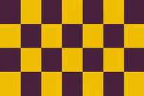 Flagge Fahne Karo lila / gelb  90x150 cm