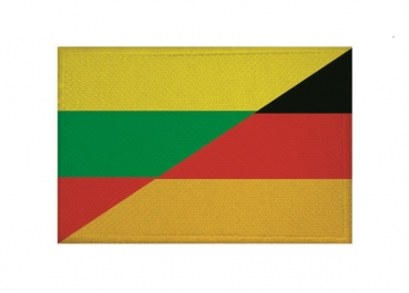 Aufnäher Patch Freundschaft Litauen-Deutschland Aufbügler Fahne Flagge