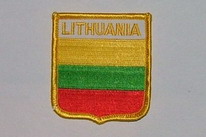 Aufnäher Lithuania / Litauen Schrift oben