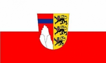 Tischflagge Landkreis Oberallgäu 10x15cm mit Ständer Tischfahne Miniflagge