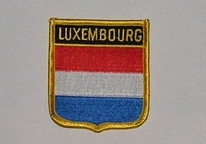 Aufnäher Luxembourg / Luxemburg Schrift oben