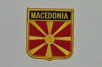 Aufnäher Macedonia / Mazedonien Schrift oben