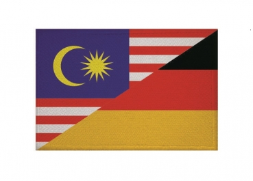 Aufnäher Patch Freundschaft Malaysia-Deutschland Aufbügler Fahne Flagge