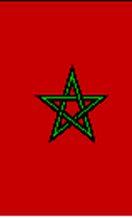 Flagge Fahne Hochformat Marokko