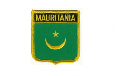 Aufnäher Mauretanien / Mauritania Schrift oben