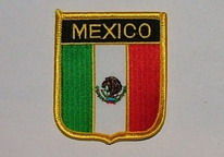 Aufnäher Mexico / Mexiko Schrift oben