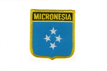 Aufnäher Mikronesien / Micronesia Schrift oben