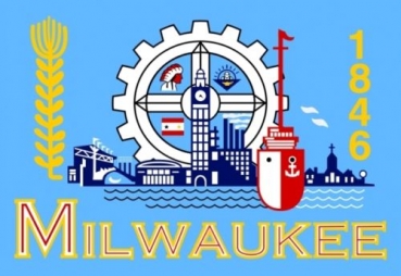 Tischflagge Milwaukee 10x15cm mit Ständer Tischfahne Miniflagge