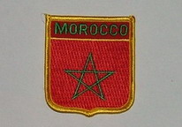 Aufnäher Morocco / Marocco Schrift oben