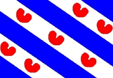 Tischflagge Niederländisch Friesland 10x15cm mit Ständer Tischfahne Miniflagge