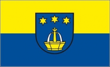 Tischflagge Niedern-Öschelbronn 10x15cm mit Ständer Tischfahne Miniflagge