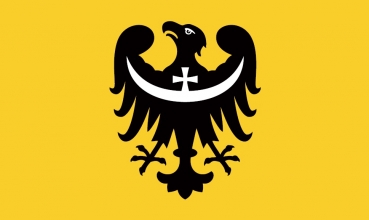 Flagge Fahne Niederschlesien Polen Adler Wappen  90x150 cm