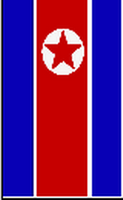 Flagge Fahne Hochformat Nord Korea