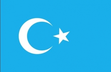 Tischflagge Ostturkistan 10x15cm mit Ständer Tischfahne Miniflagge