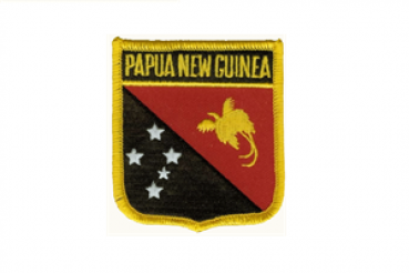 Aufnäher Papua Neuguinea / Papua New Guinea Schrift oben