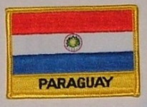 Aufnäher Paraguay Schrift unten