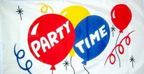 Riesen Flagge Fahne Party Time Flagge 150x250 cm