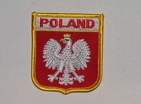 Aufnäher Poland / Polen Schrift oben