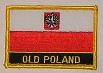 Aufnäher Polen Wappen Schrift unten
