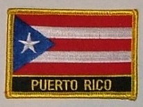 Aufnäher Puerto Rico Schrift unten