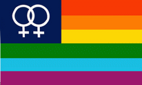 Flagge Fahne Regenbogen Lesbian  90x150 cm