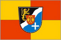 Flagge Fahne Rhein - Pfalz Kreis 90x150 cm Digitaldruck