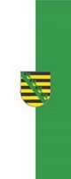 Bannerfahne Sachsen mit Wappen Premiumqualität