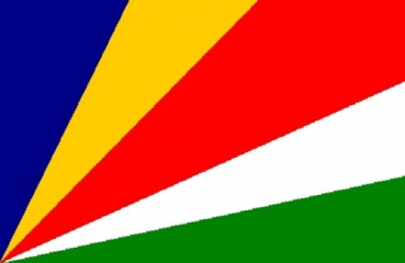 Tischflagge Seychellen 10x15cm mit Ständer Tischfahne Miniflagge