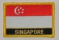 Aufnäher Singapur Schrift unten