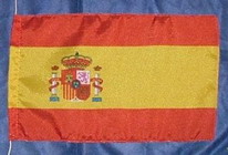 Tischflagge Spanien mit Wappen