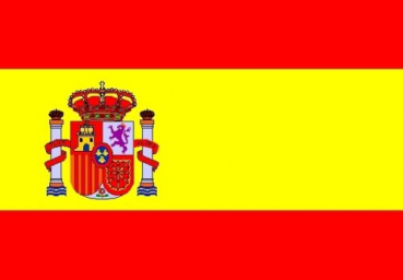 Tischflagge Spanien mit Wappen 10x15cm mit Ständer Tischfahne Miniflagge