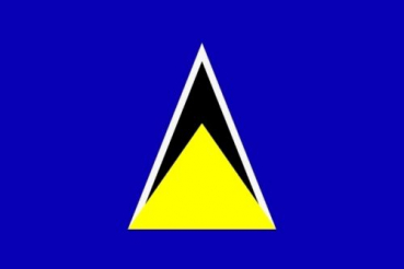 Tischflagge St. Lucia 10x15cm mit Ständer Tischfahne Miniflagge