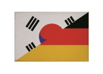 Aufnäher Patch Freundschaft Südkorea-Deutschland Aufbügler Fahne Flagge