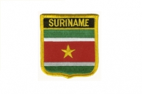 Aufnäher Surinam / Suriname Schrift oben