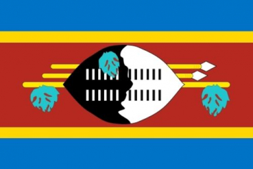 Tischflagge Swasiland 10x15cm mit Ständer Tischfahne Miniflagge