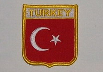 Aufnäher Turkey / Türkei Schrift oben