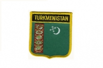 Aufnäher Turkmenistan Schrift oben