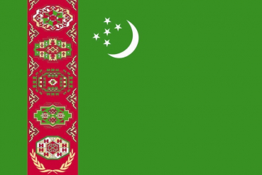 Tischflagge Turkmenistan 10x15cm mit Ständer Tischfahne Miniflagge