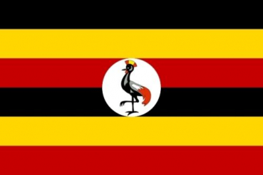 Tischflagge Uganda 10x15cm mit Ständer Tischfahne Miniflagge