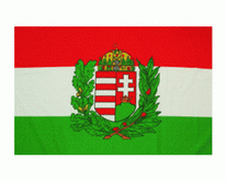 Boots / Motorradflagge Ungarn mit Wappen