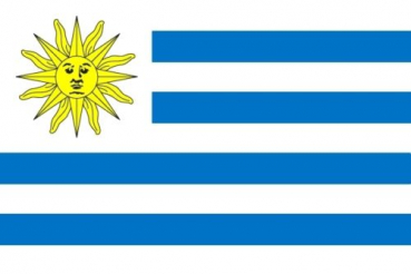 Tischflagge Uruguay 10x15cm mit Ständer Tischfahne Miniflagge