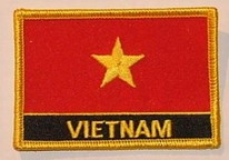 Aufnäher Vietnam Schrift unten