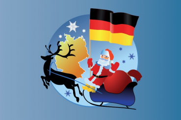 Flagge Fahne Weihnachtsmann Schlitten Deutschland * 14