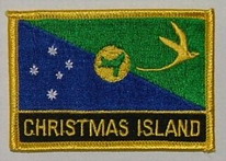 Aufnäher Weihnachtsinseln / Christmas Islands Schrift unten