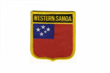 Aufnäher Westsamoa / Western Samoa Schrift oben