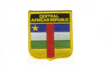 Aufnäher Zentralafrikanische Republik / Central African Republic Schrift oben