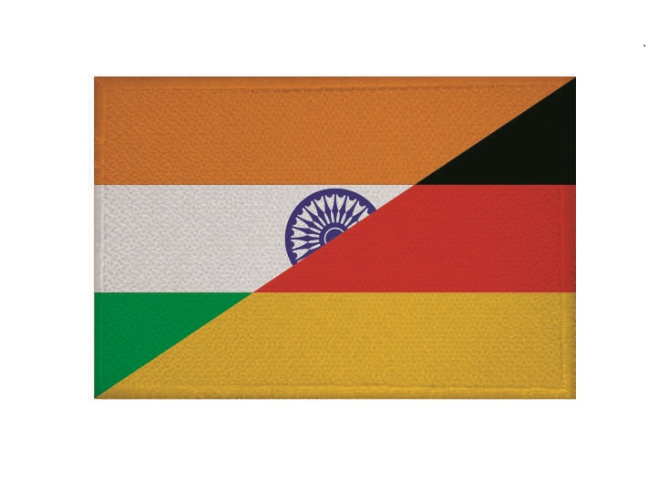 Aufnäher Indien Schrift Patch Flagge Fahne 