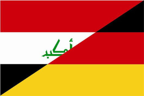Fahne Flagge Irak-Deutschland Freundschaftsflagge 20 x 30 cm Premiumqualität 