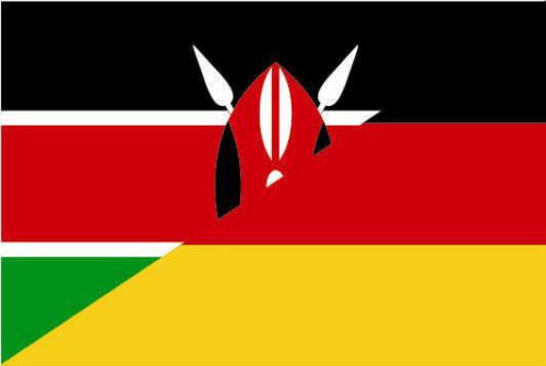 Stockflagge Fahne Flagge Kenia 30 x 45 cm