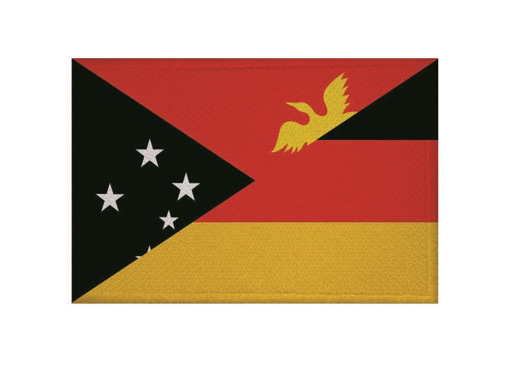 Aufnäher Papua Neuguinea Fahne Flagge Aufbügler Patch 8 x 5 cm 